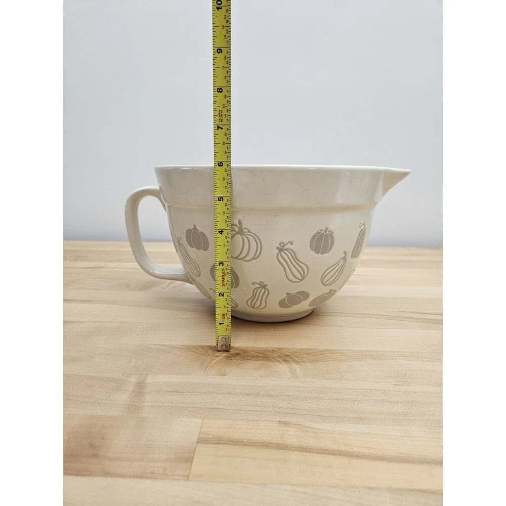 Bake Shop by MasterClass 3 Qt Mixing Batter Bowl Handle Pumpkins & Gourds Autumn - Picture 8 of 10